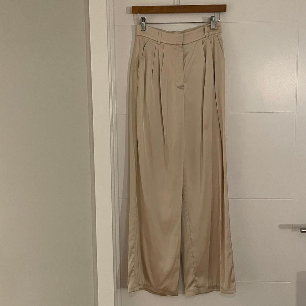 Abercrombie & Fitch Silk Wide Leg Trousers